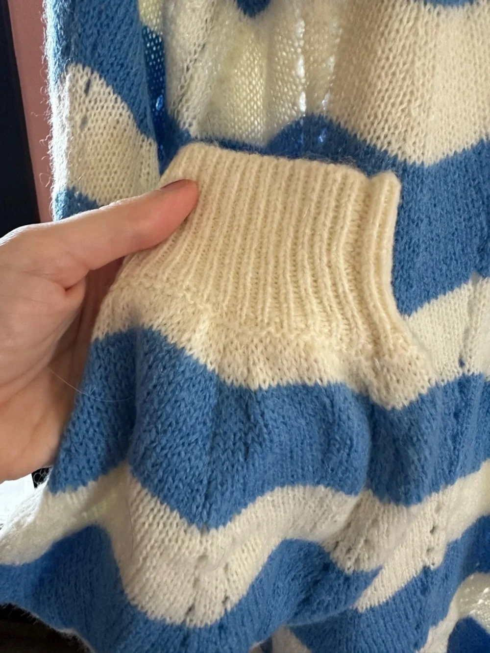 Boden Blue and Cream Stripe Knit Sweater - Picture 5 of 6